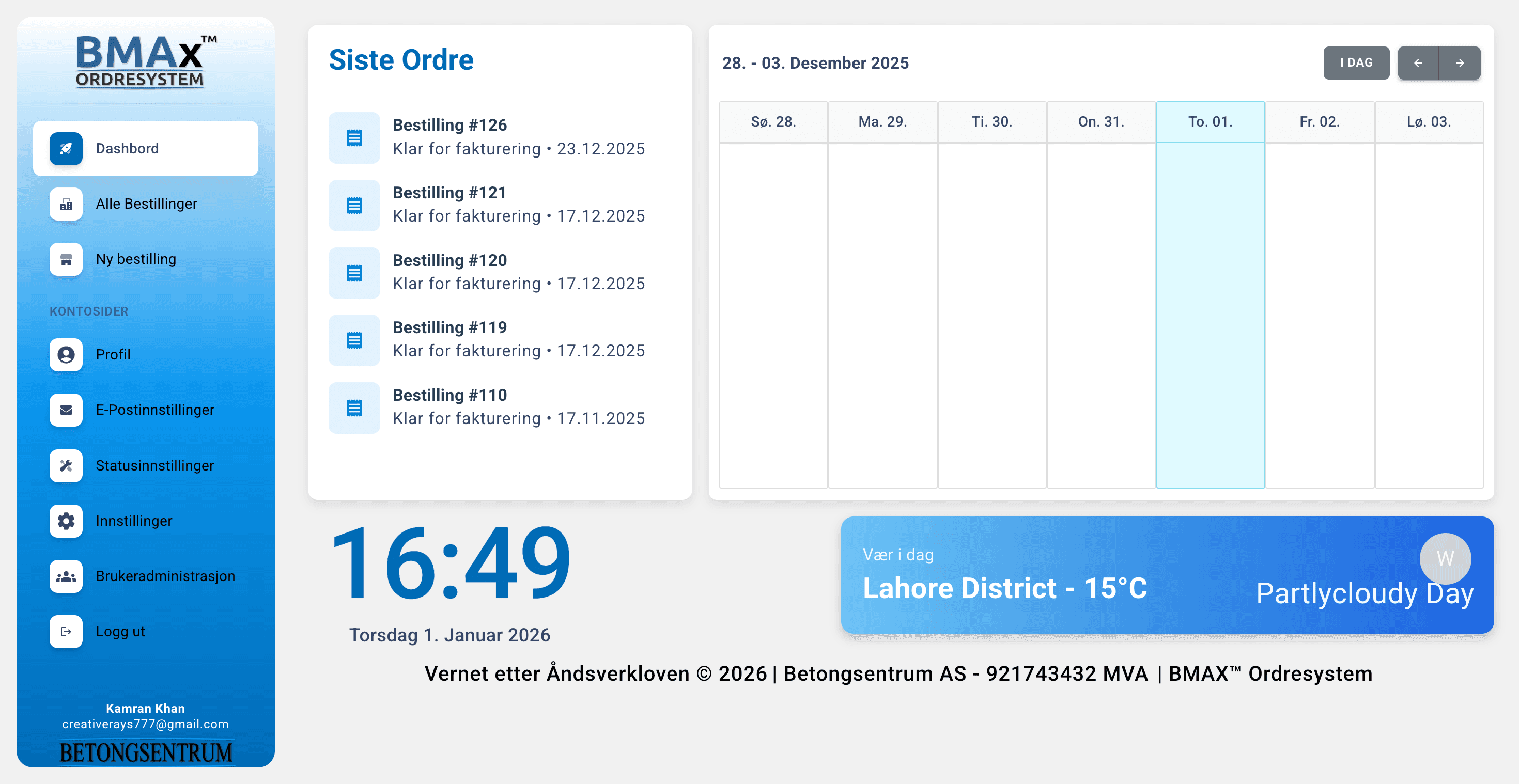 Bmax Concrete Ordering & Vendor Dispatch Platform